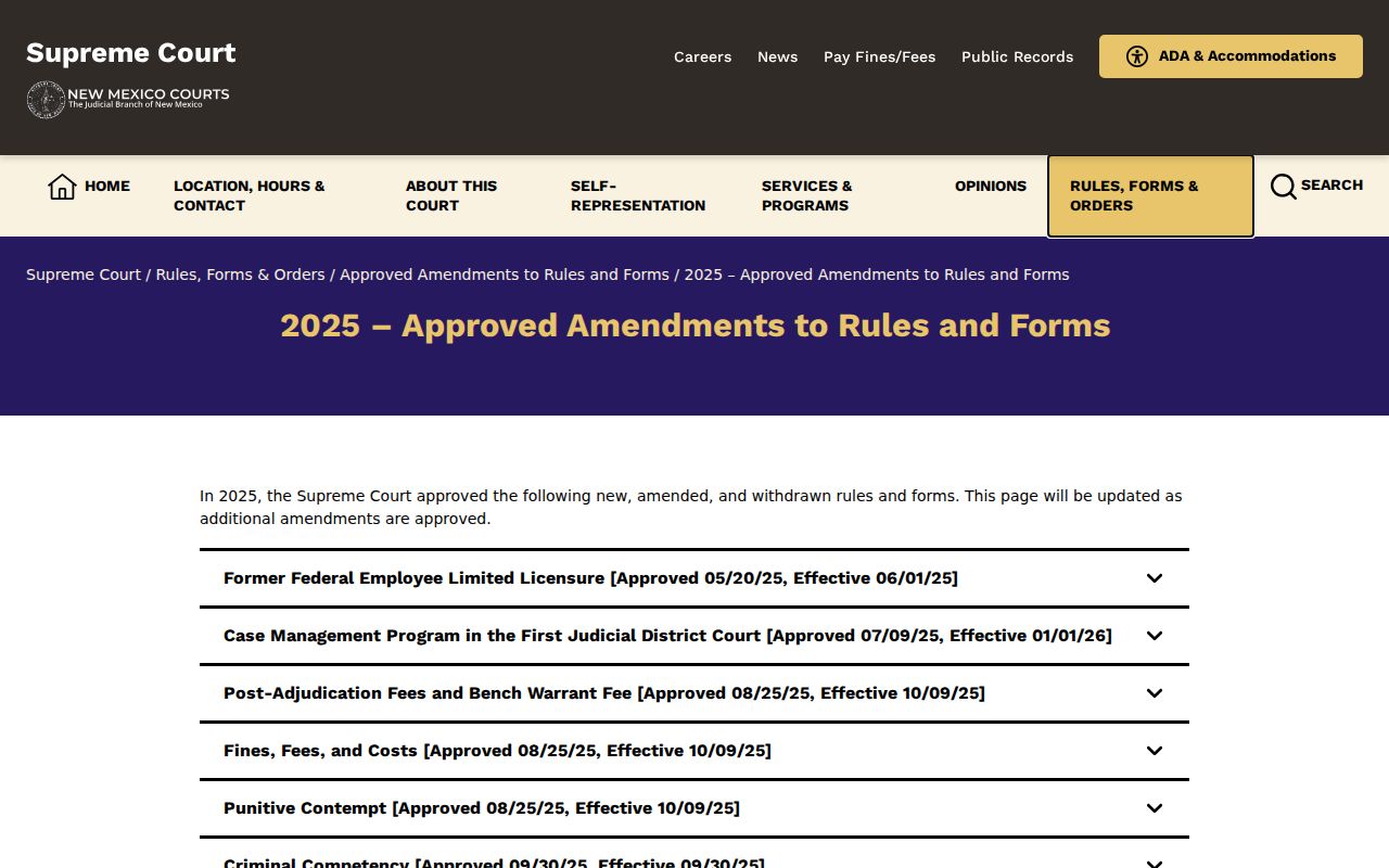 New Mexico official notice for the current Form 9-212C bench-warrant form